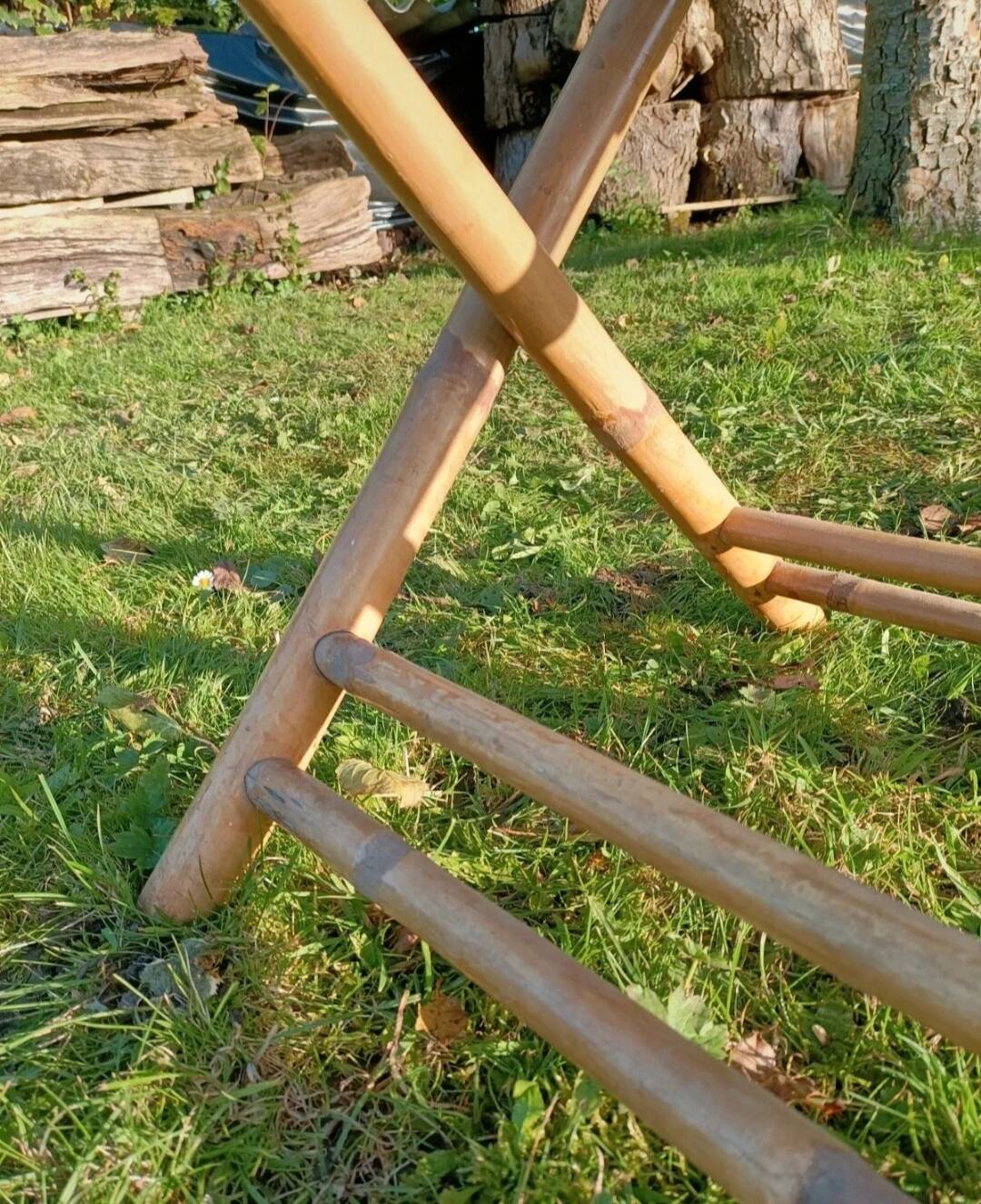 Retro bamboo stool