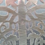 Bread basket, fruit... openwork in silver metal