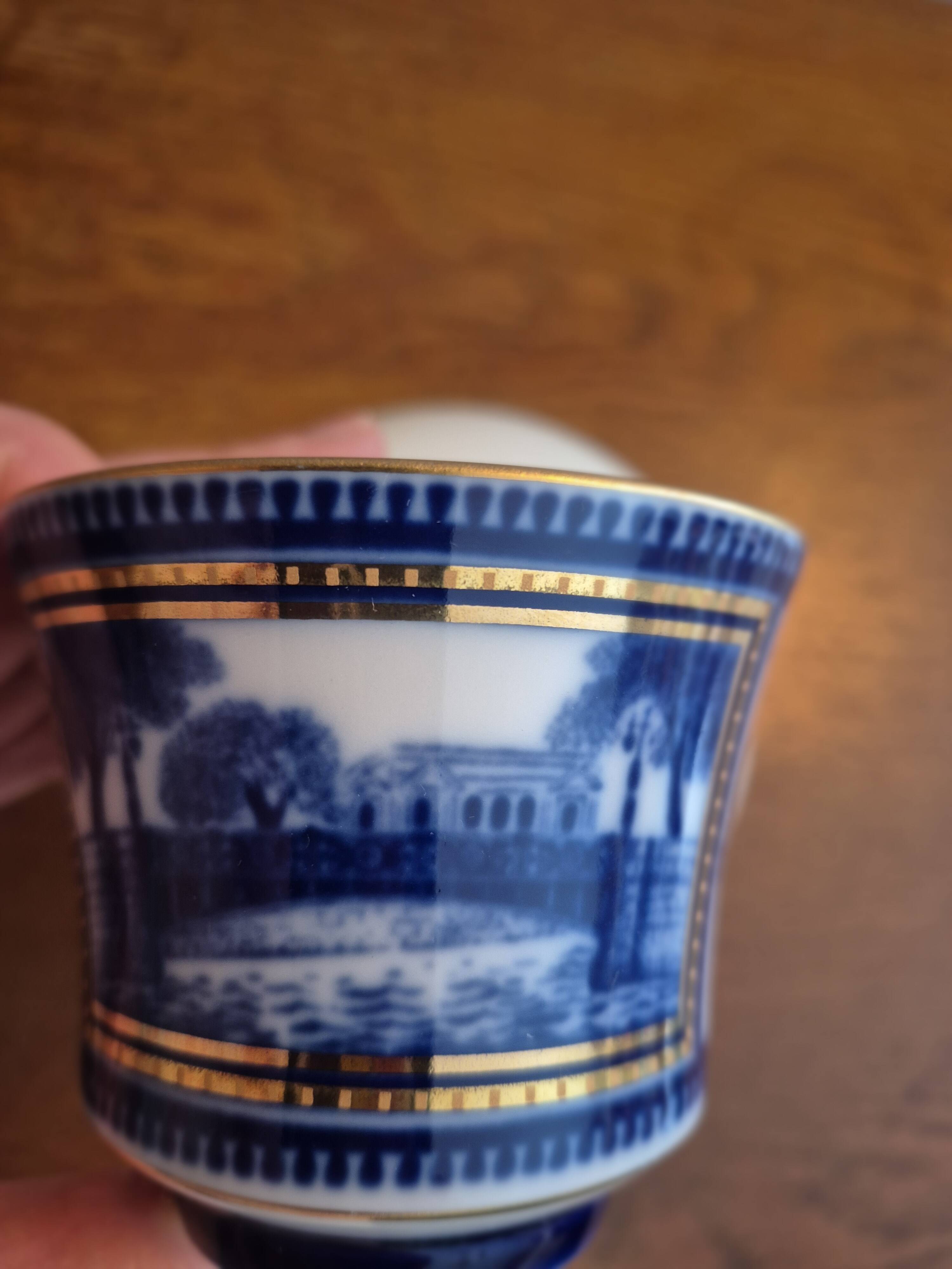 Cobalt blue tea cup Lomonosov LFZ