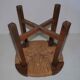Tabouret paillé « moderniste » années 50's