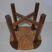 Tabouret paillé « moderniste » années 50's