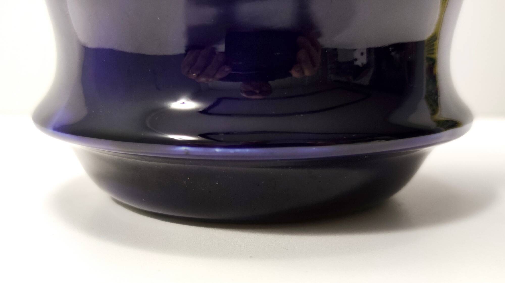 Blue Lacquered Ceramic Vase by Lavenia Ascribable to Guido Andlovitz, Italy