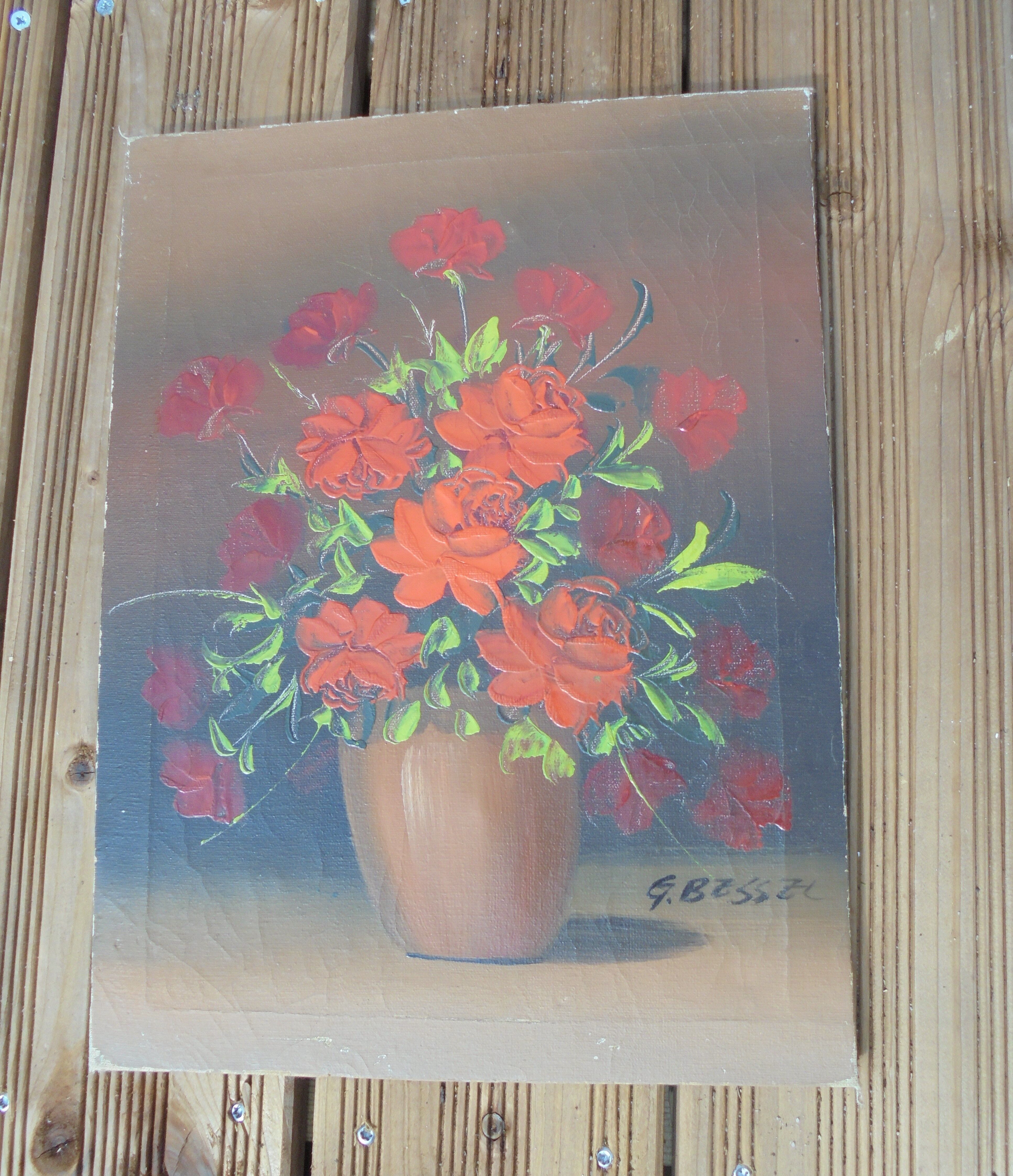 Painting bouquet of flower g.bessel oil on canvas