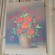Tableau bouquet de fleur g.bessel huile sur toile