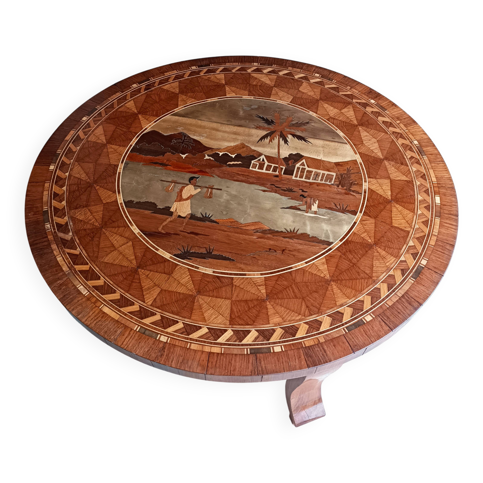 Marquetry coffee table