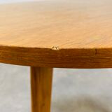 Table d'appoint tripode pied compas vintage en bois années 50