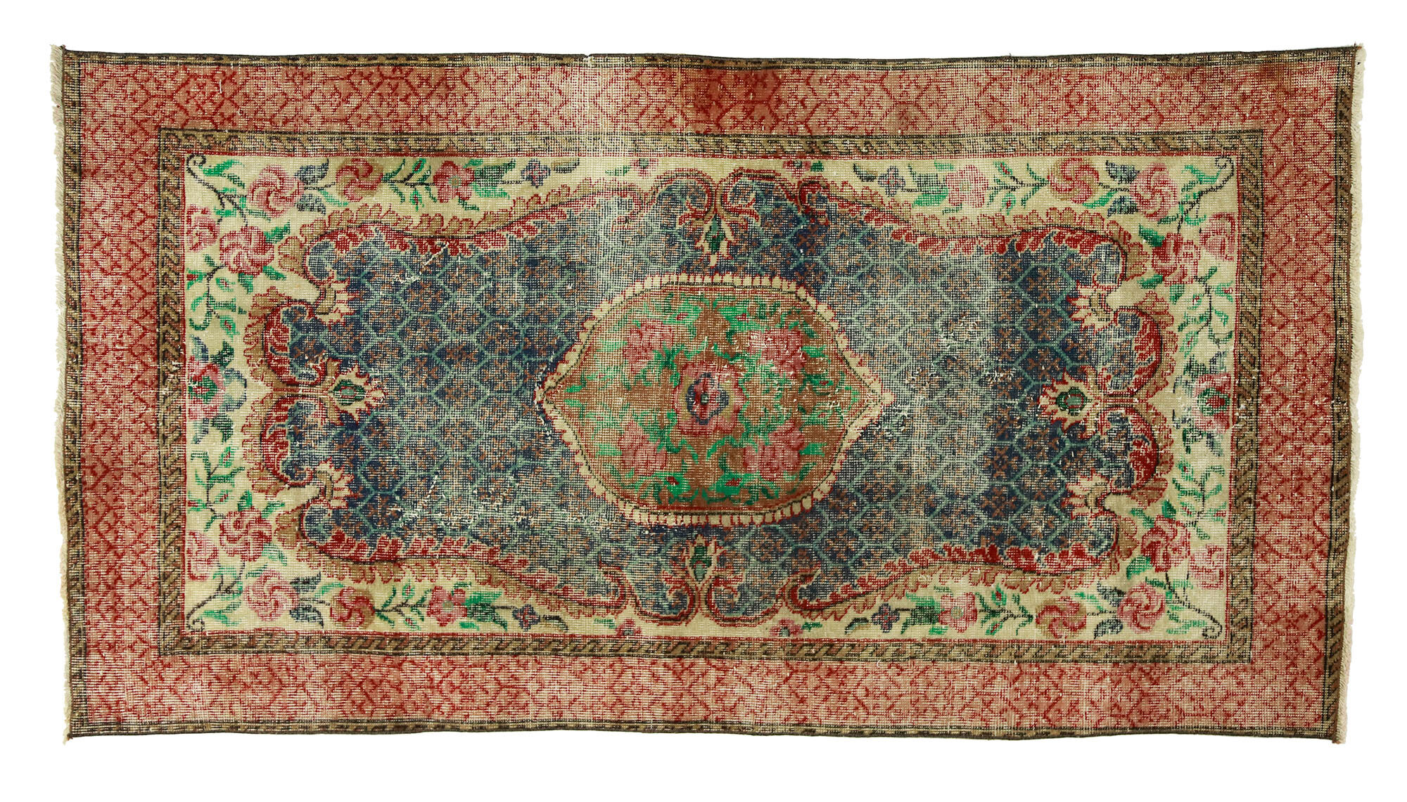 Tapis vintage anatolien fait main 208 cm x 111 cm