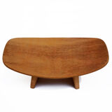 Tabouret médiation en bois par Alain Gaubert, 1983