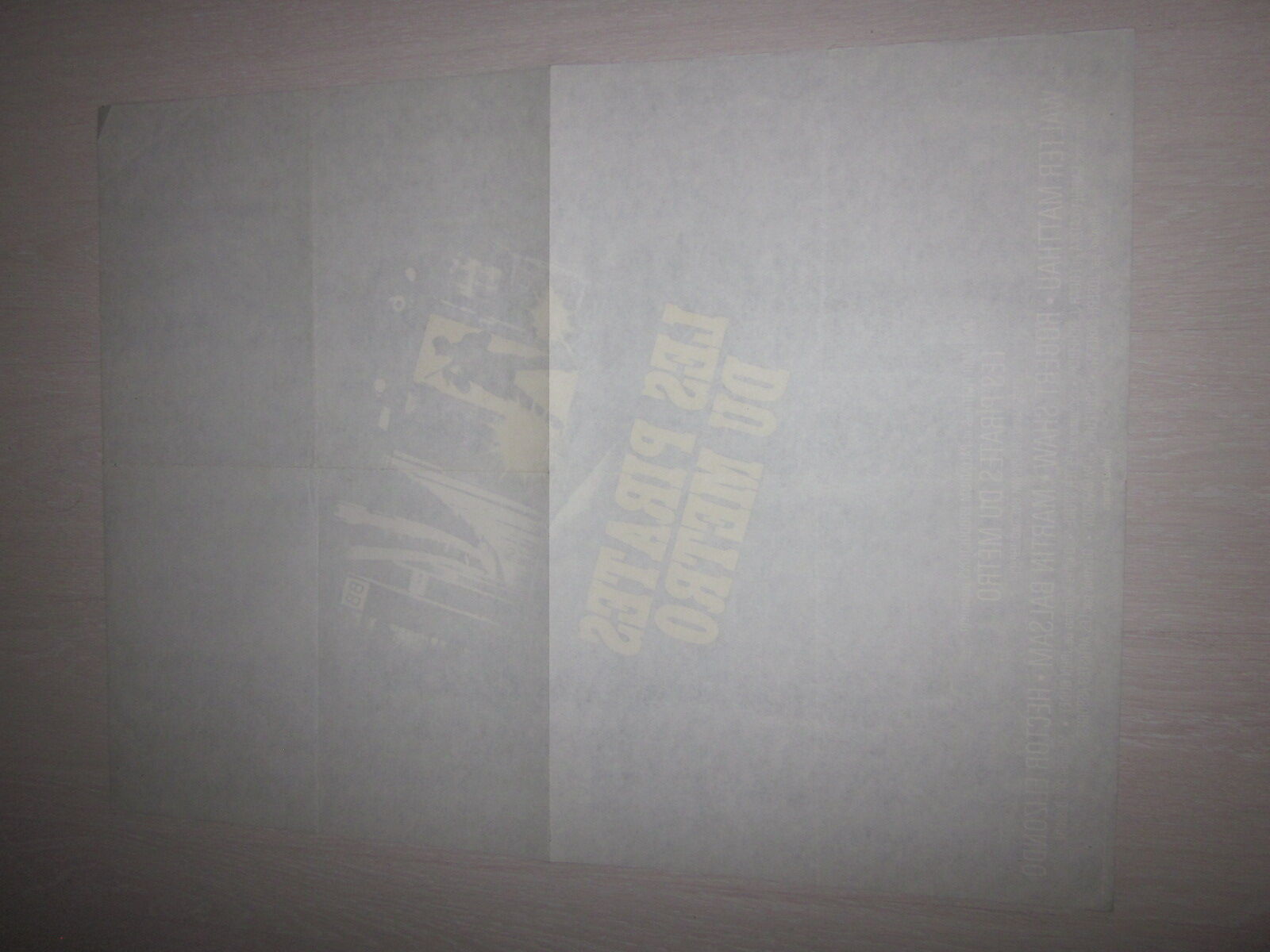 Affiche les pirates du metro