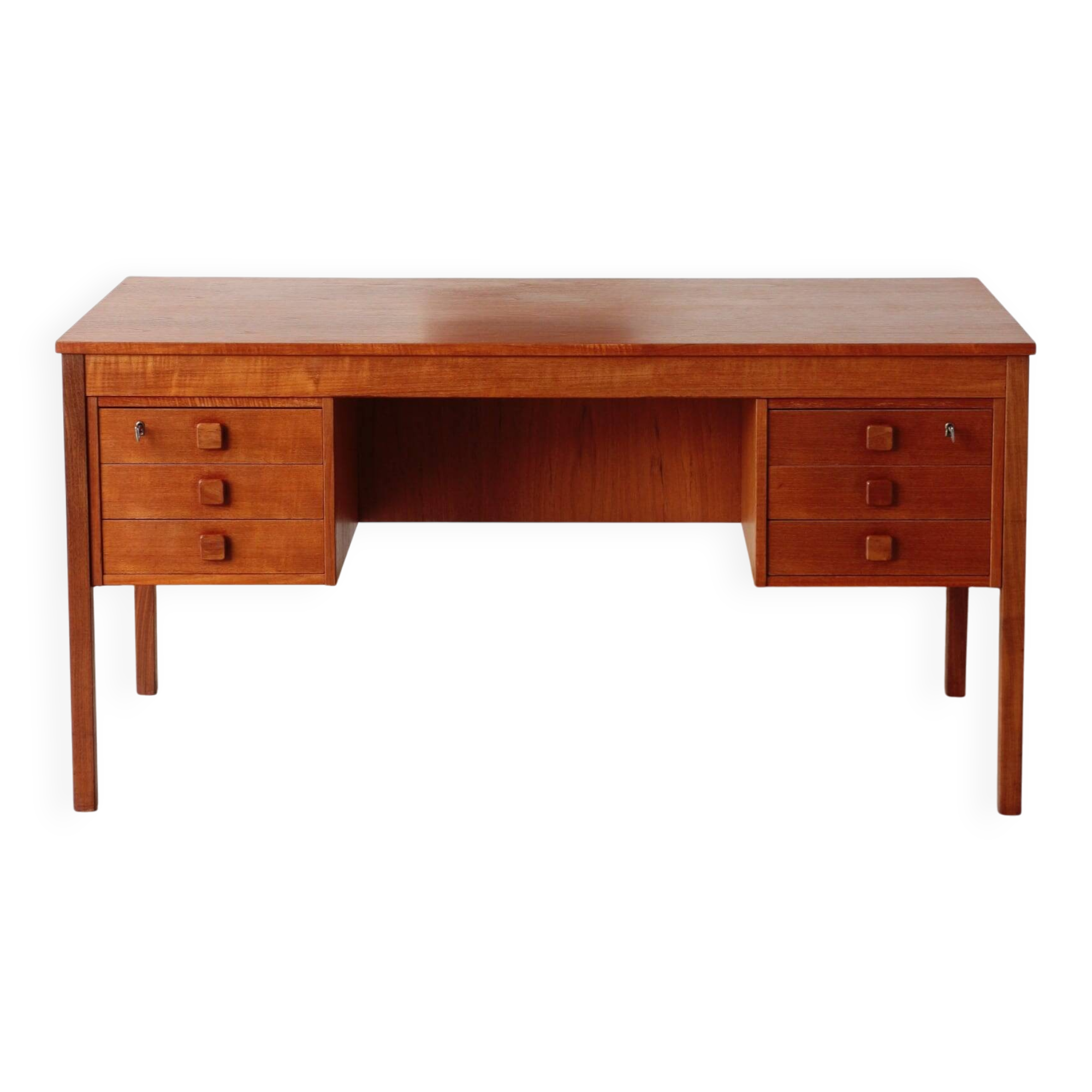Bureau danois en teck vintage – Domino Møbler (années 60)