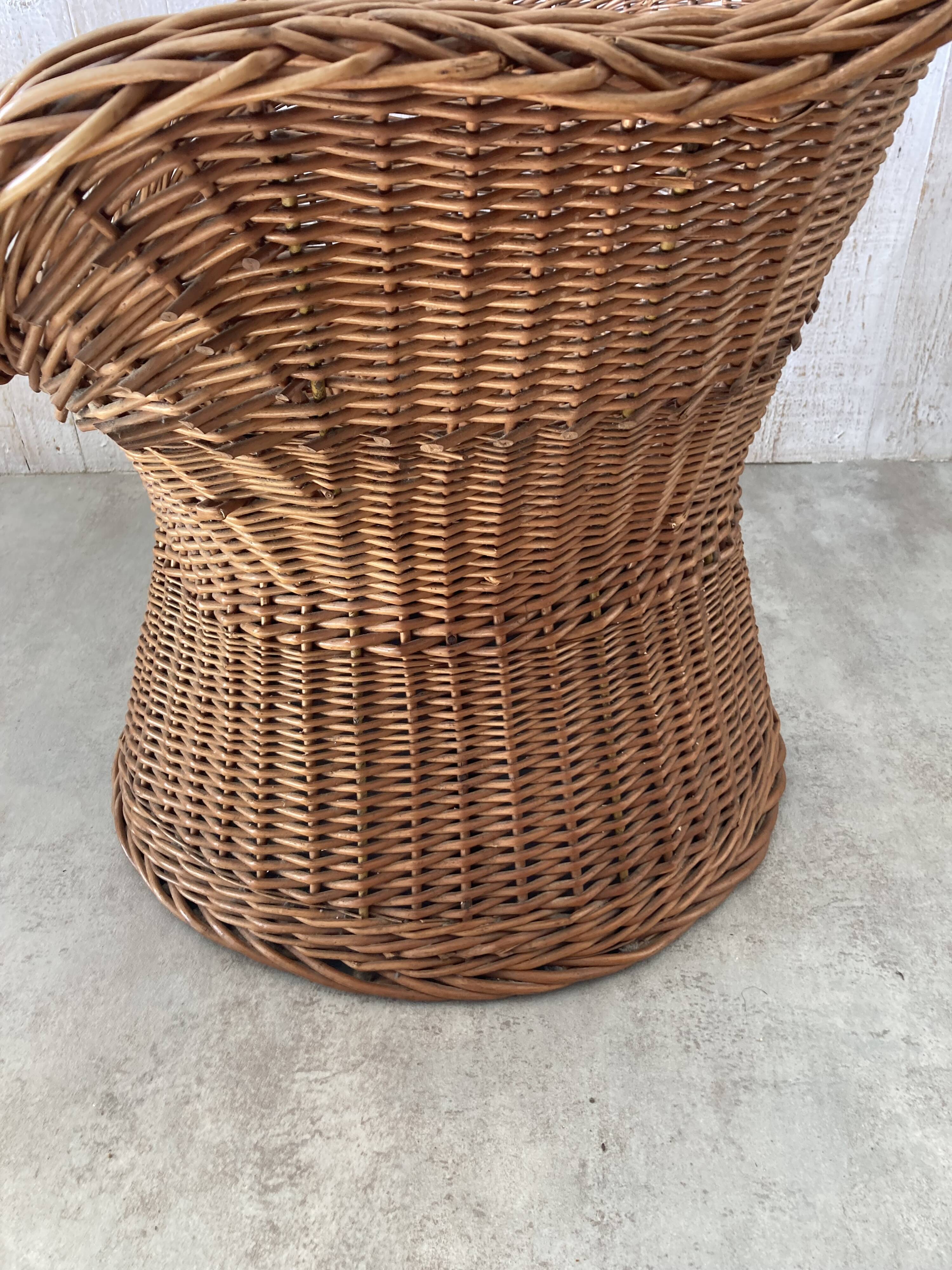 Vintage wicker armchair