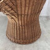 Vintage wicker armchair