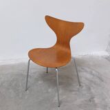 1st edition set of 4 'Lily' chairs in oak by Arne Jacobsen for Fritz Hansen, 1969