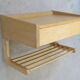 Scandinavian oak wall shelf