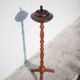 Vintage ashtray, ashtray on tripod wooden foot, push ashtray, tripod ashtray