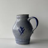 West Germany blue carafe H19.5