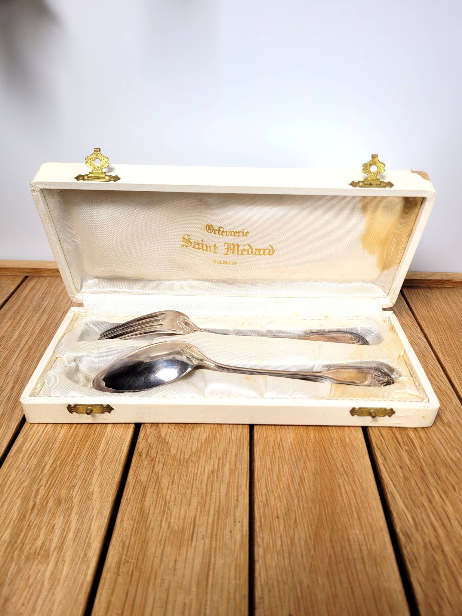 Coffret couverts orfèvrerie saint médard