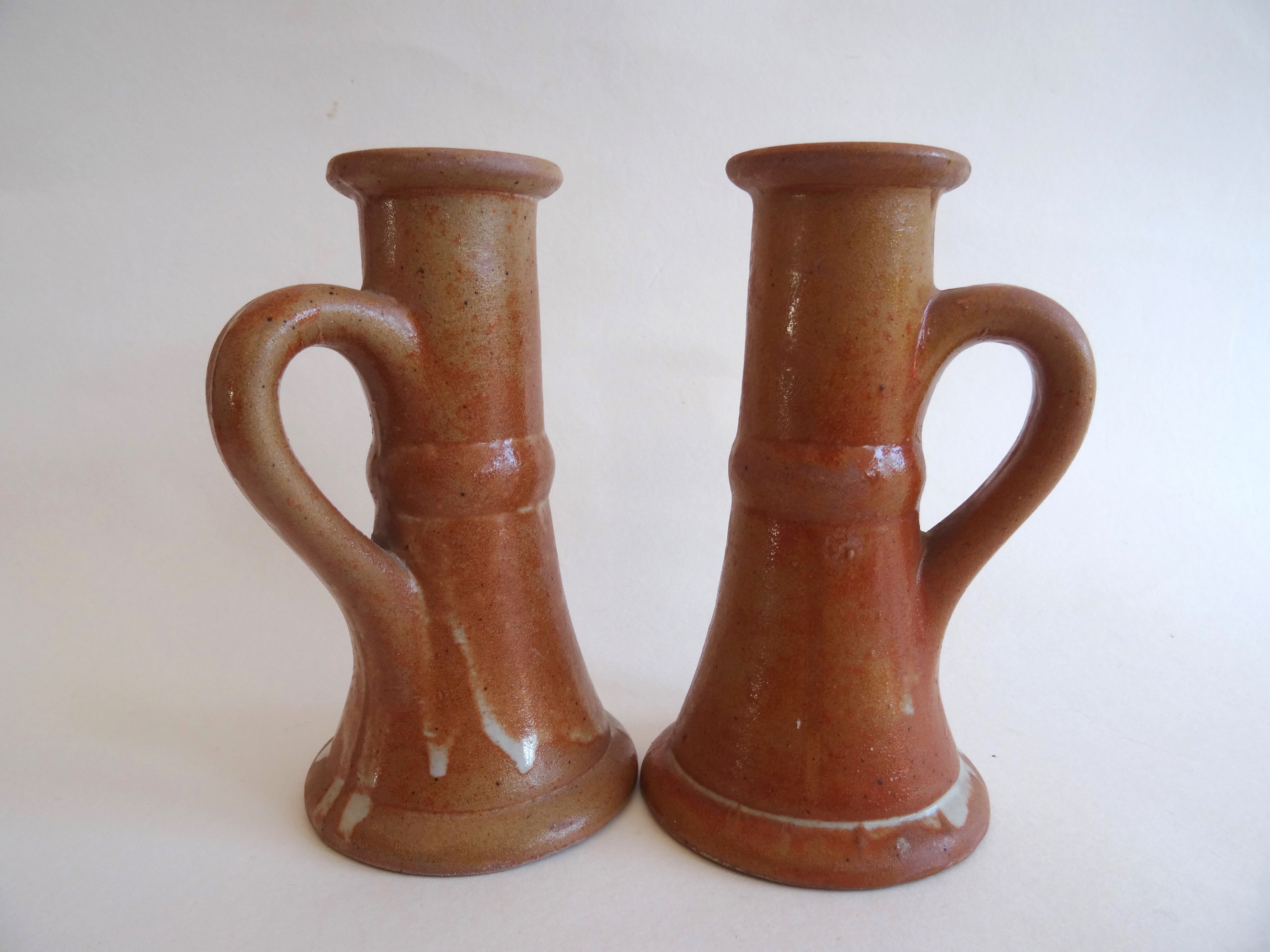 Pottery sandstone candle holders