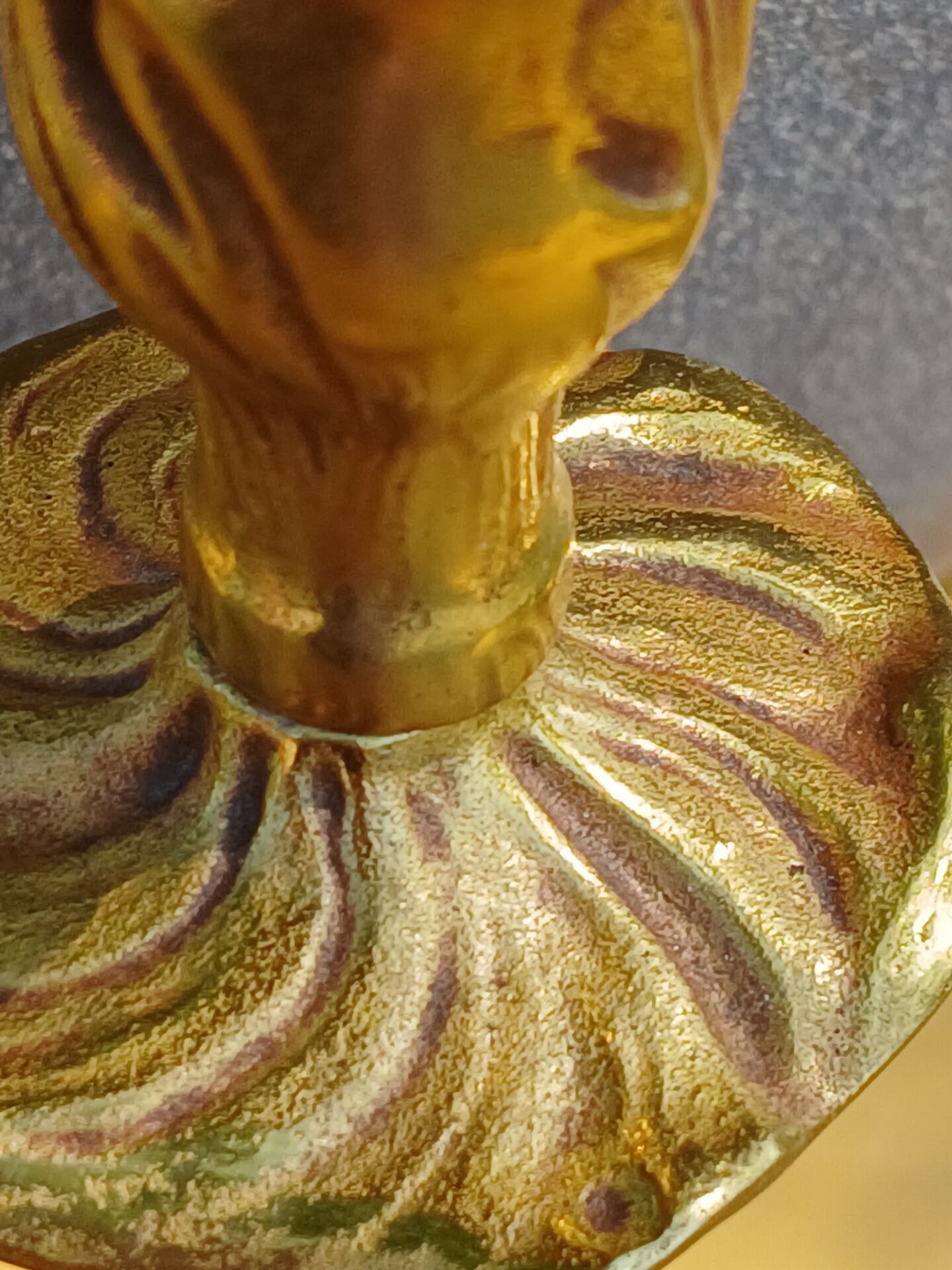 Vintage Rococo style gilded bronze lamp base