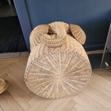 Panière à linge éléphant en rotin