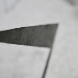 Steel sculpture, black, 1970s.