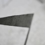 Steel sculpture, black, 1970s.