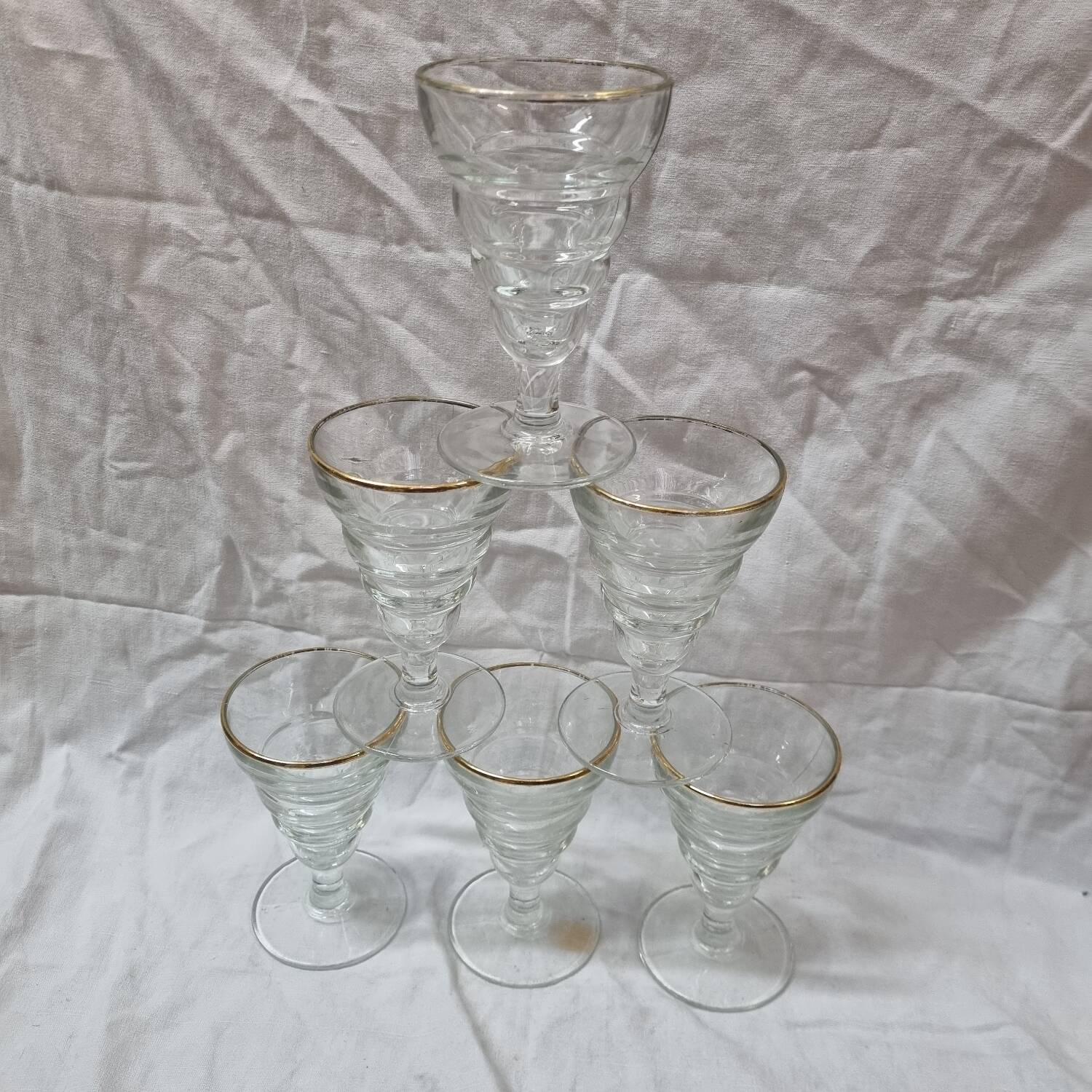 6 bistro glasses 1920