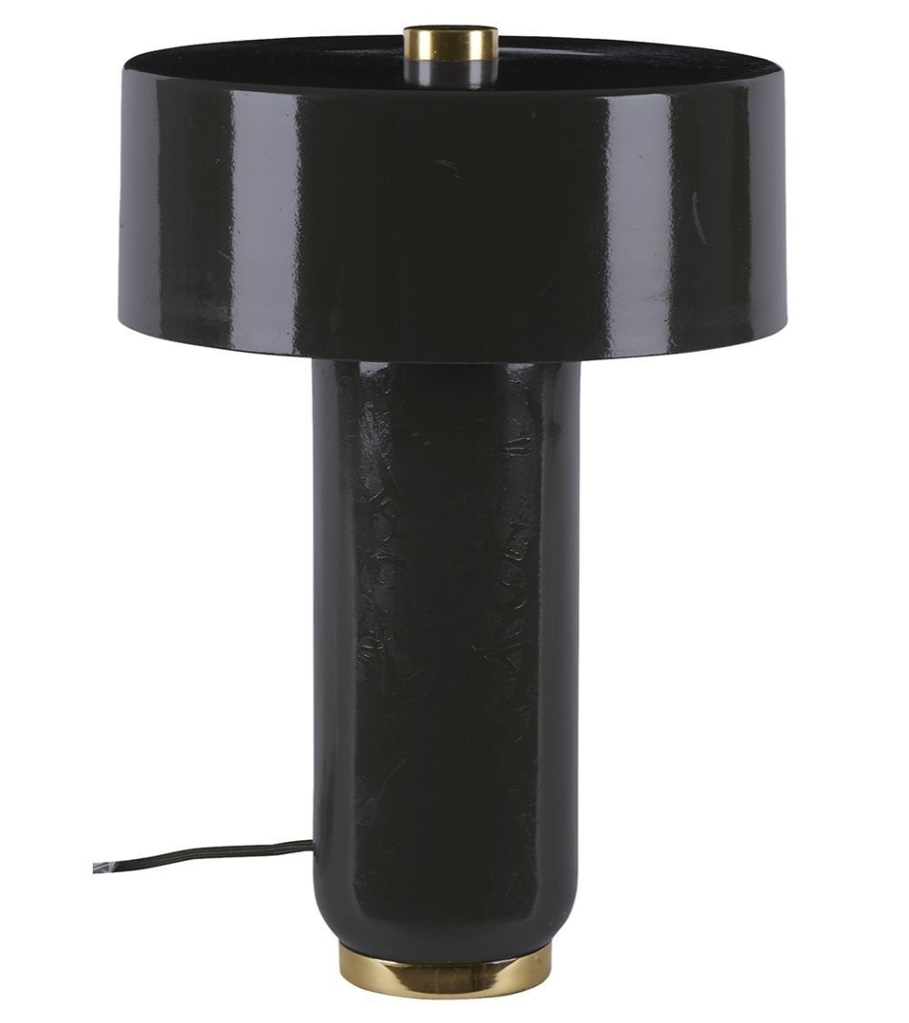 Black metal enamelled lamp