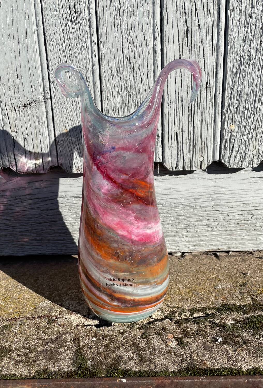 handmade blown glass vase