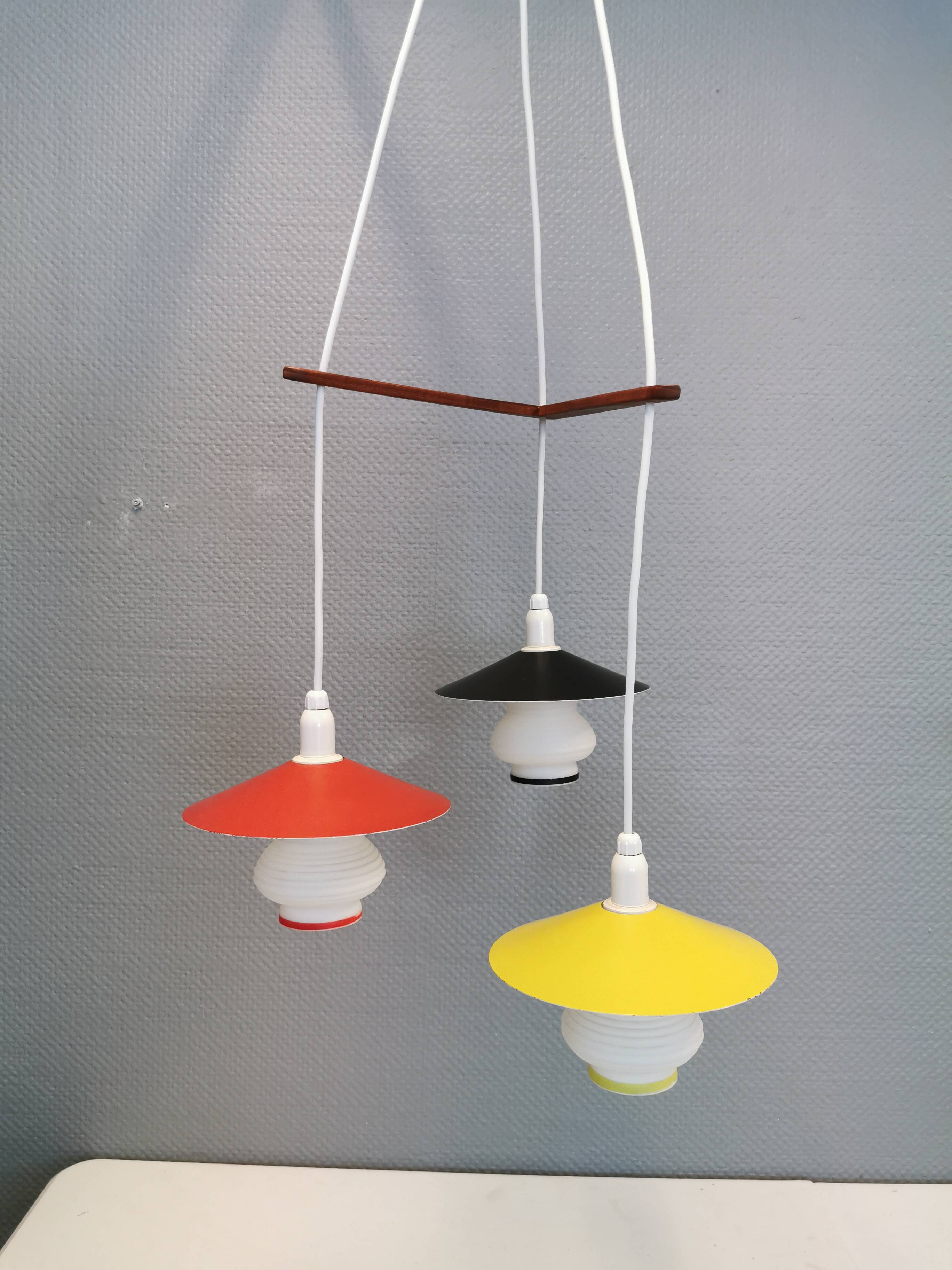 Hanging lamp from the 1950s, several places attributed to Bent Karlby.