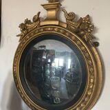 Miroir sorcière en bois sculpté doré XIX siècle