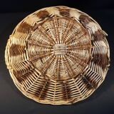 Large asymmetrical wicker basket