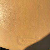 Paire de fauteuils cuir design