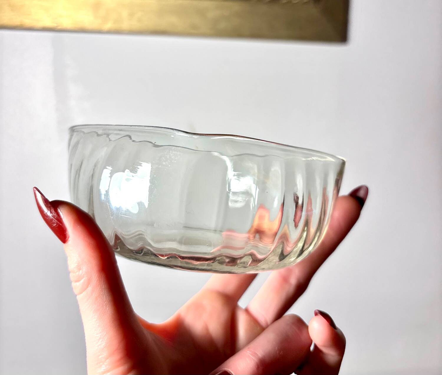 Daum cups 9p. Venetian Ribs