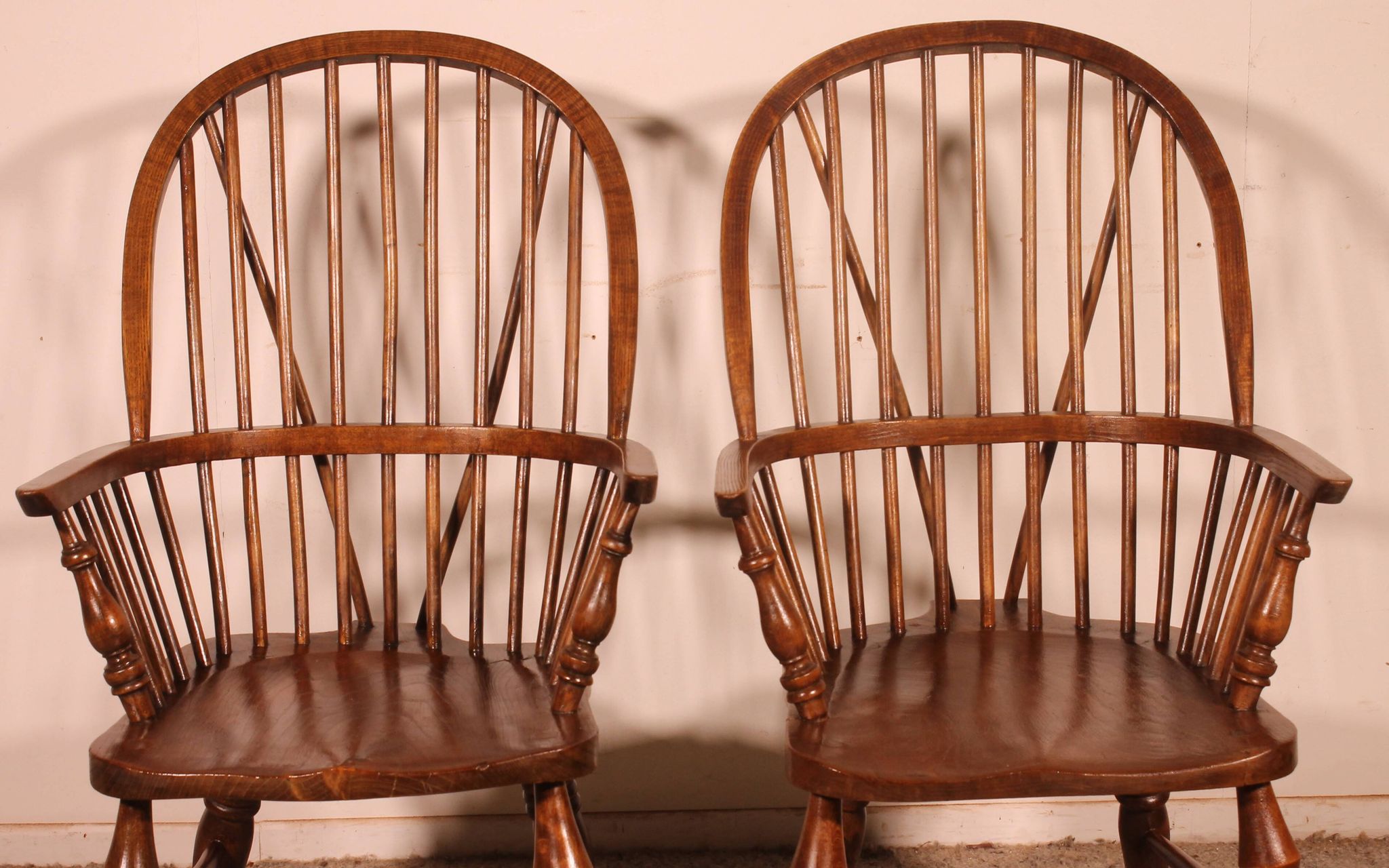 Pair of 19th Century English Windsor Armchairs