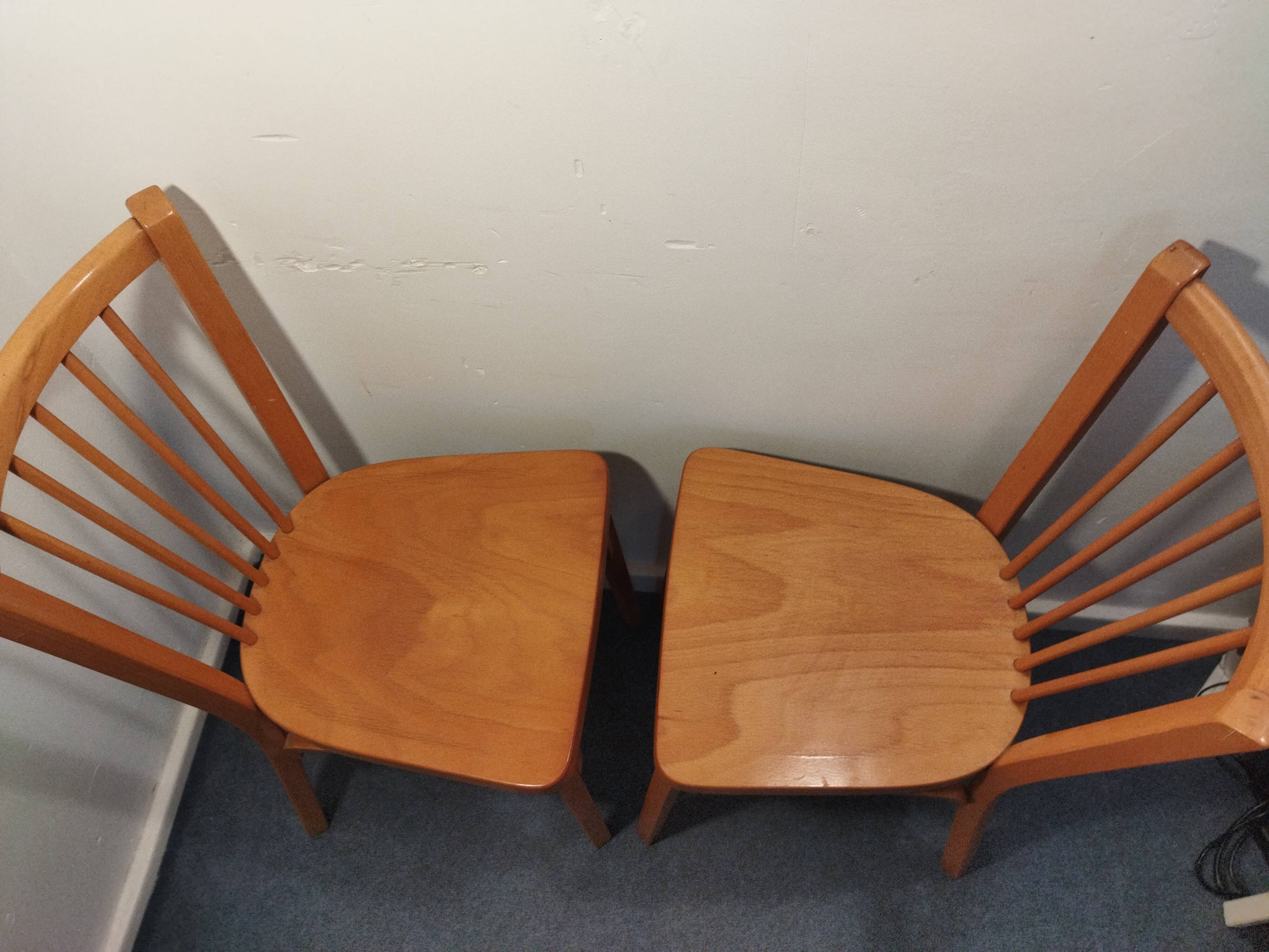 Pair of Baumann bistro chairs