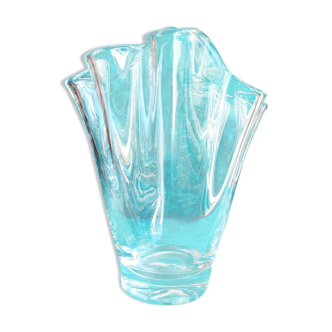 Vase mouchoir cristal Venini Murano