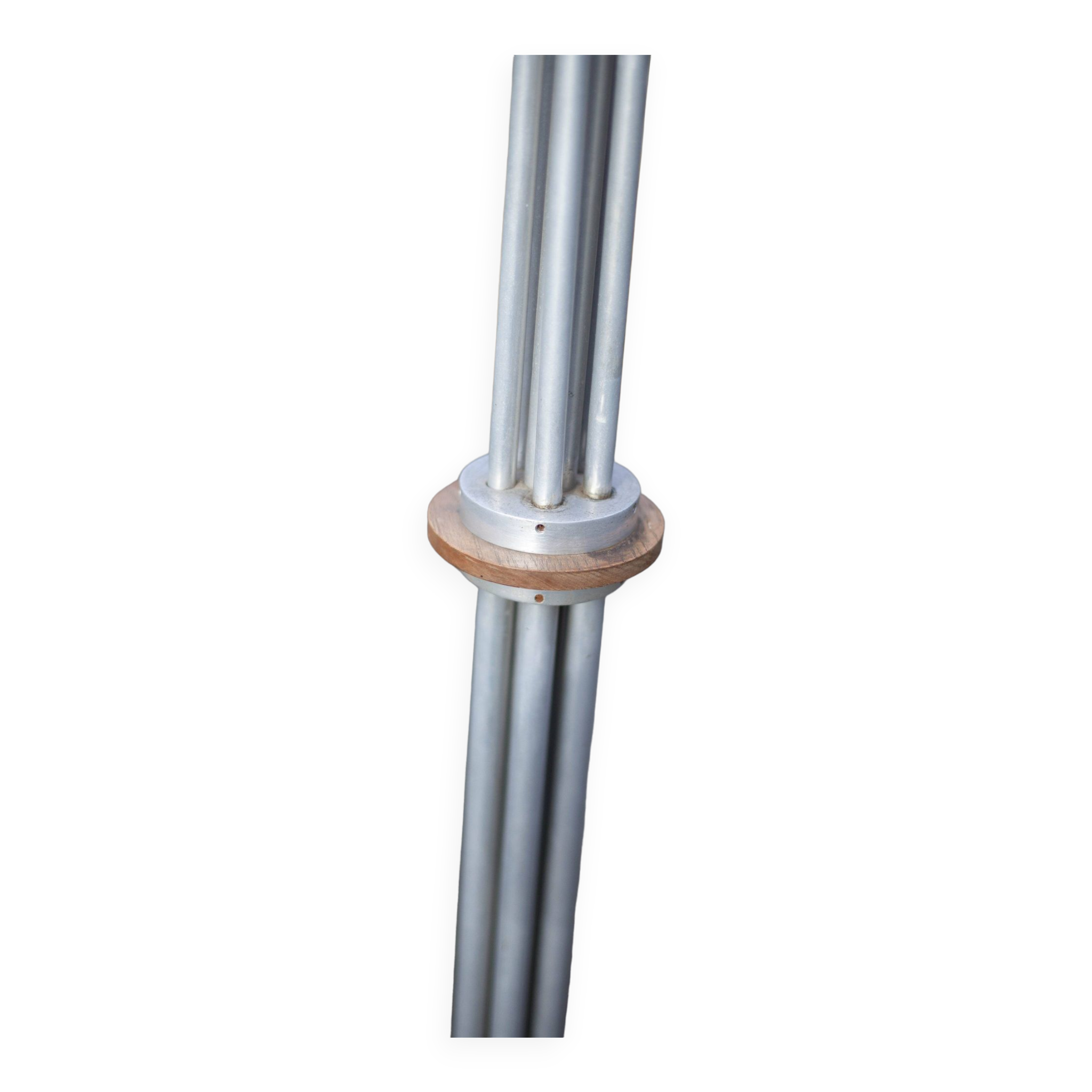 Art deco floor lamp, art deco floor lamp, wood and aluminum lamp, interior decoration