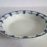 8 dinner plates with vintage Louvois model Nouvelles Galeries dish