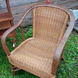 Salon d'hiver ancien en rotin (7 pièces)