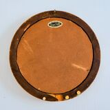 Small convex gilt wood mirror / witch's eye 1960s