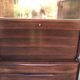 Vintage Scandinavian secretary in rosewood with drawers featuring fin-style handles.