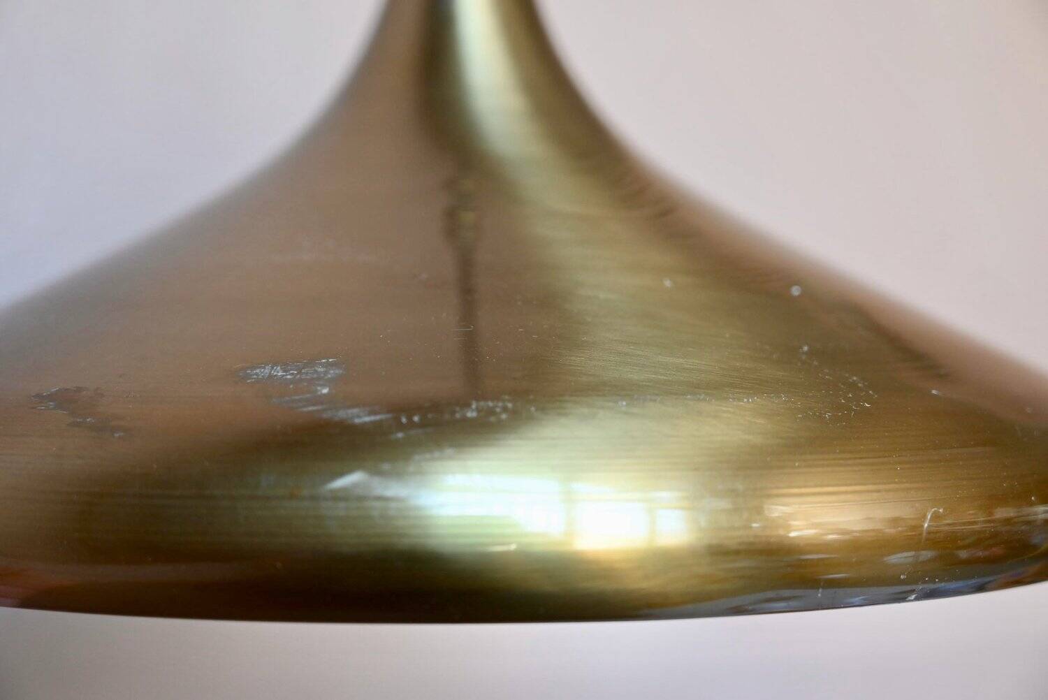 Suspension Space Age brushed brass with copper interior from the 60s-70s.