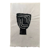 Original slate print on Japan by Raoul UBAC, Head I, 1975