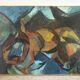 Abstract composition, oil on canvas signed Nantois or
