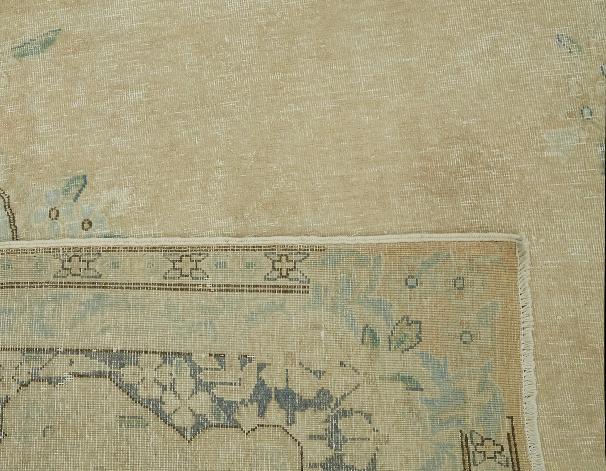 Hand-Knotted Persian Antique 1970s 284 cm x 388 cm Beige Wool Carpet