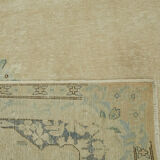 Hand-Knotted Persian Antique 1970s 284 cm x 388 cm Beige Wool Carpet