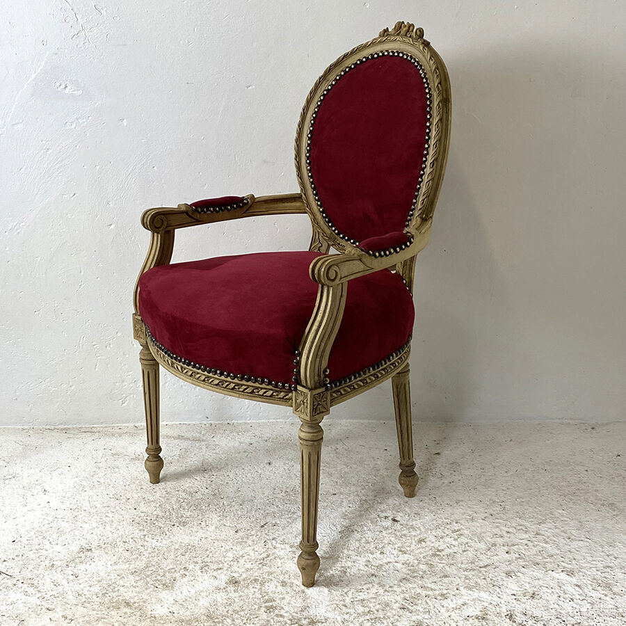 Louis XVI style medallion armchair