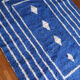 Klein blue and white Moroccan Berber rug