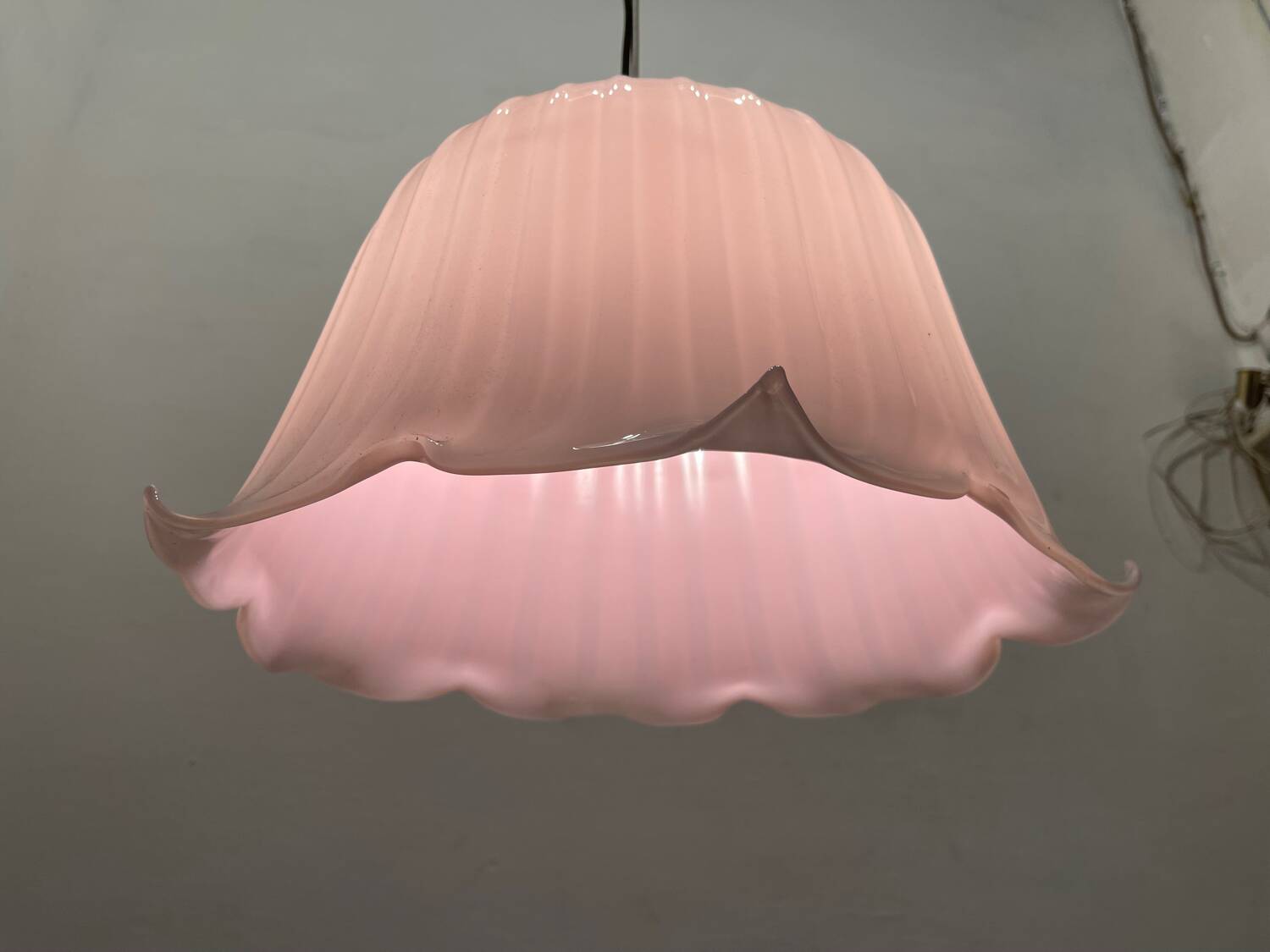 Large Pink Murano Glass Light Pendant 1970’s